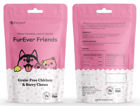 Grain-Free Chicken & Berry Chews